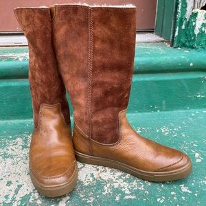 Vintage Frye Fur Lined Boots